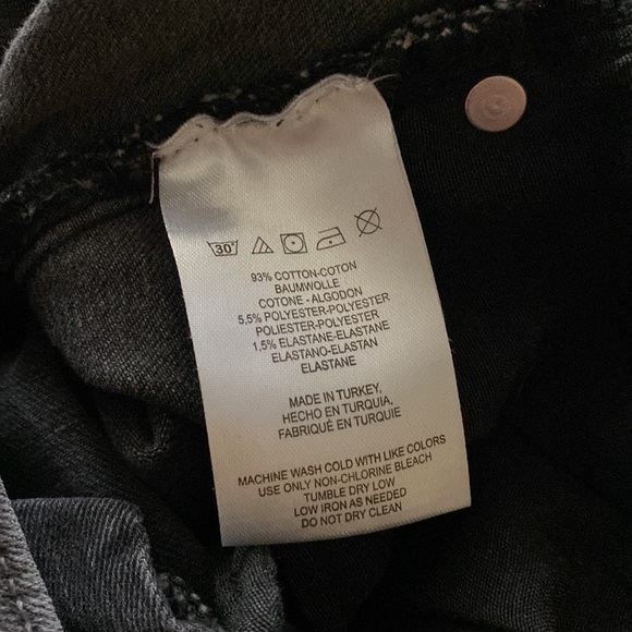 Free People soft wash grey raw hem cropped jeans size 24 EC - Picture 9 of 9